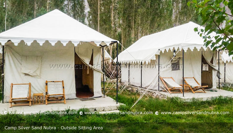 Silver Sand Camp Tent Outside Sitting Area